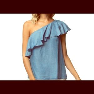 Sadie woven chambray top